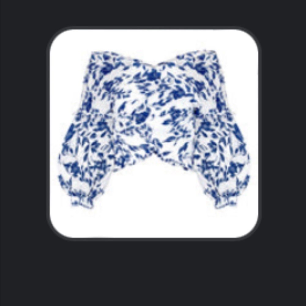 Wray Crossover Top in pottery floral size medium